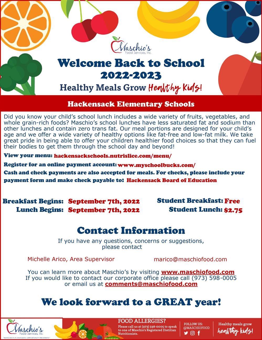  Maschio's Welcome Letter 